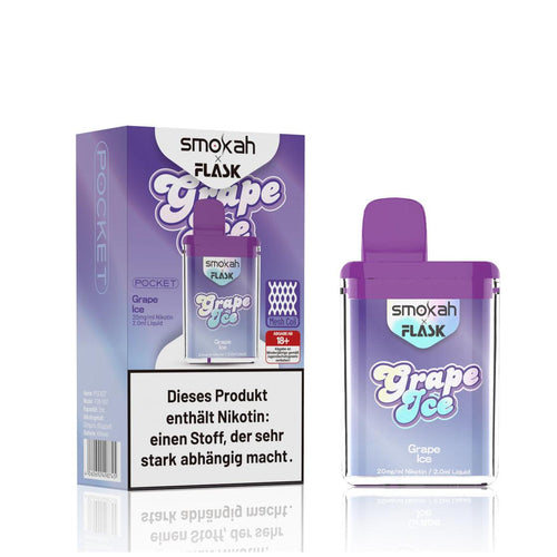 Smokah x Flask Pocket Vape - Grape Ice - 4-Shisha Onlineshop