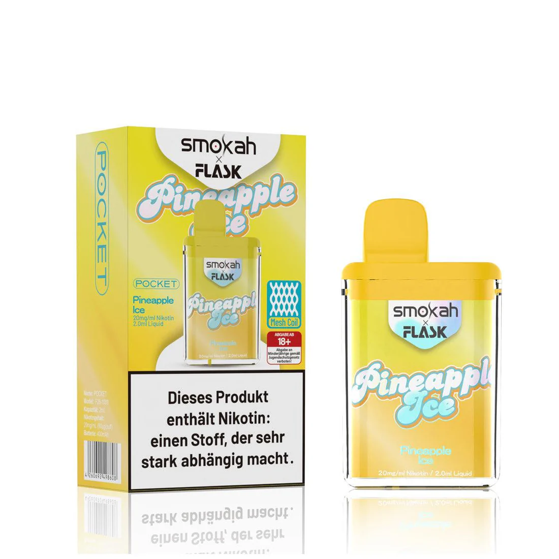 Smokah x Flask Pocket Vape - Pineapple Ice