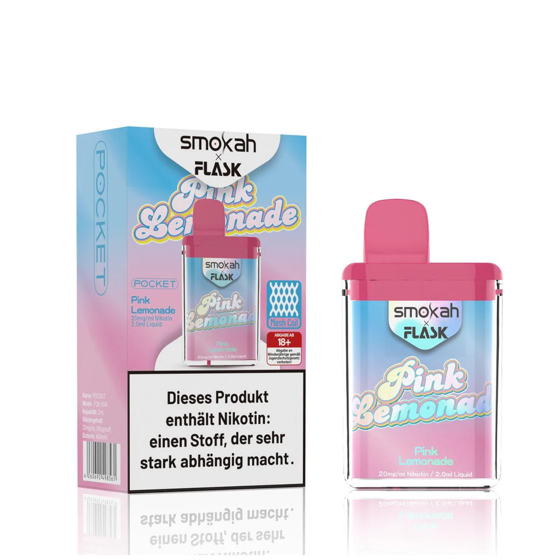 Smokah x Flask Pocket Vape - Pink Lemonade